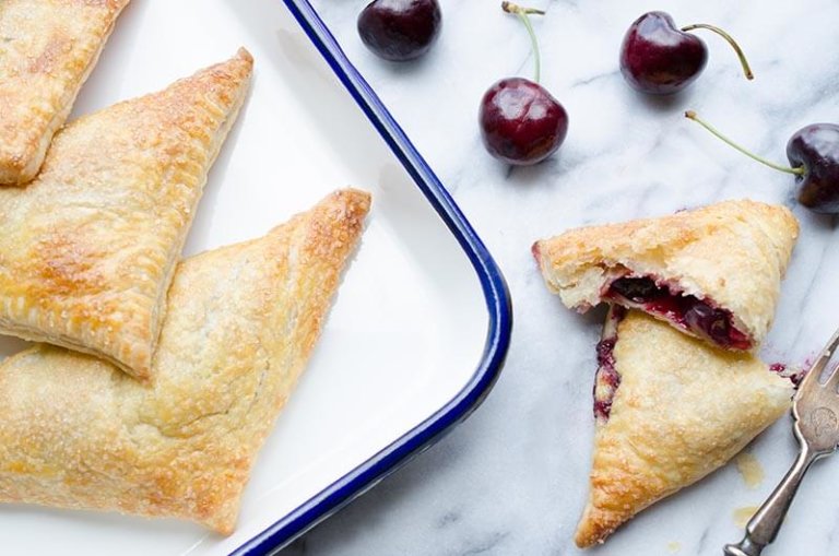 whole weat cherry turnover pastry